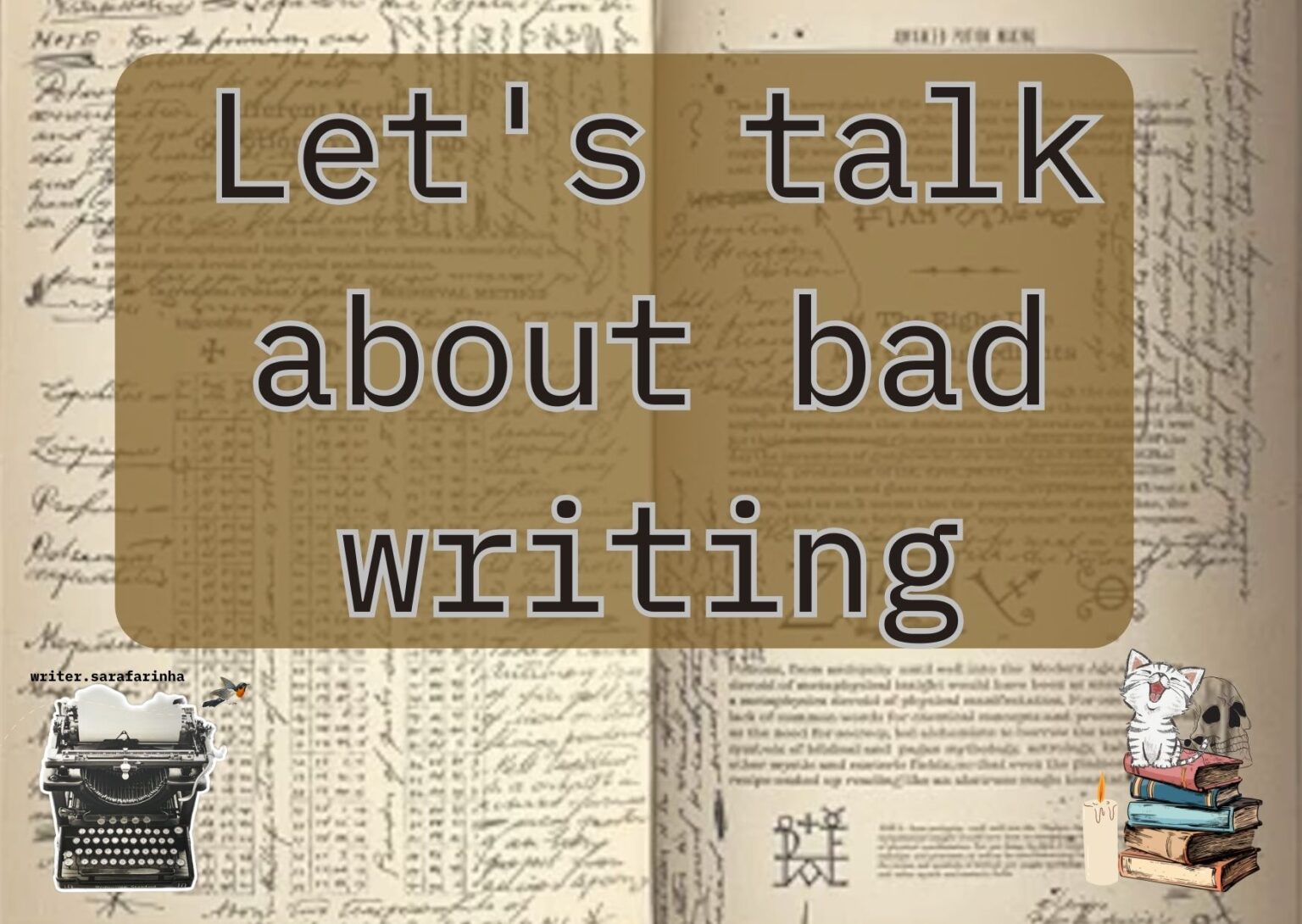 writer.sarafarinha – Let's talk about writing